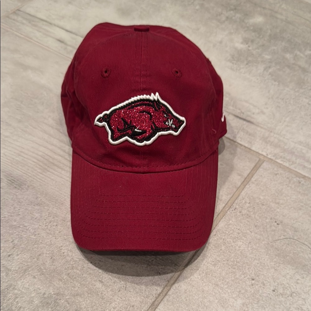 New Era Red Cap with Embroidered Logo